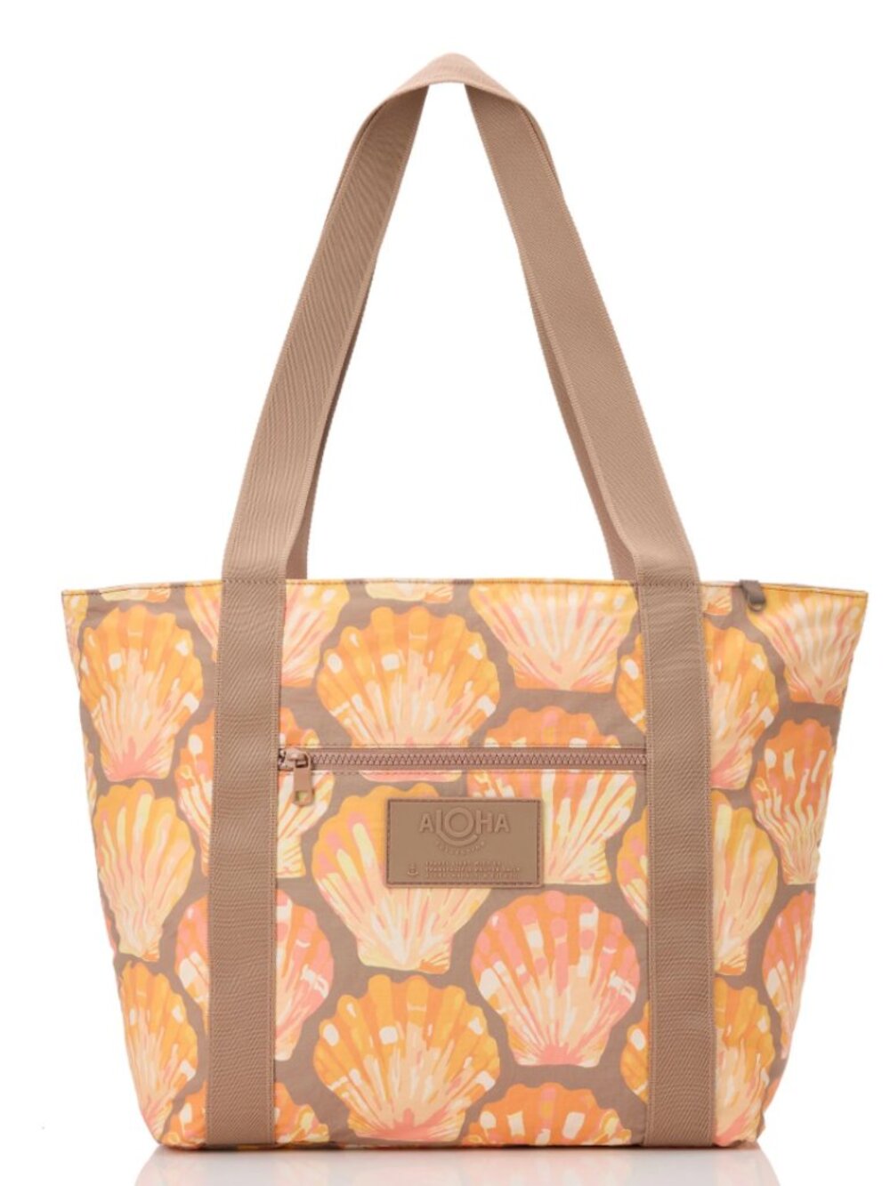 Aloha Sunrise Shells Nylon Zipper Tote